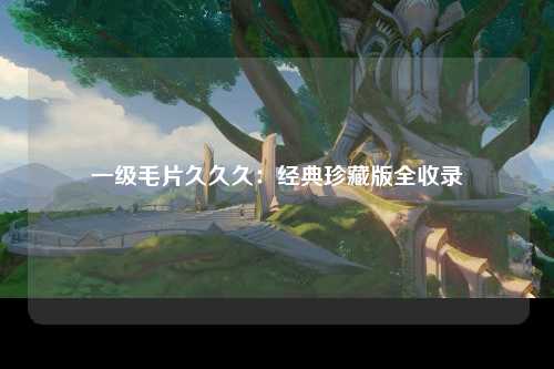 一级毛片久久久：经典珍藏版全收录