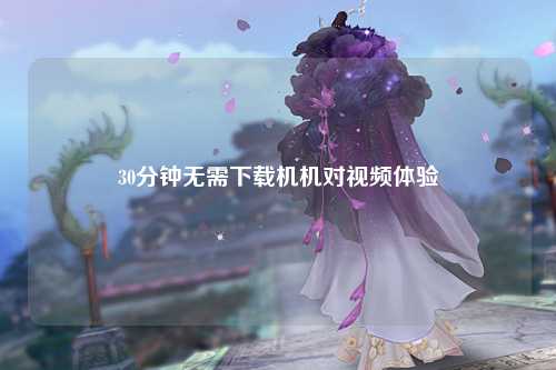 30分钟无需下载机机对视频体验