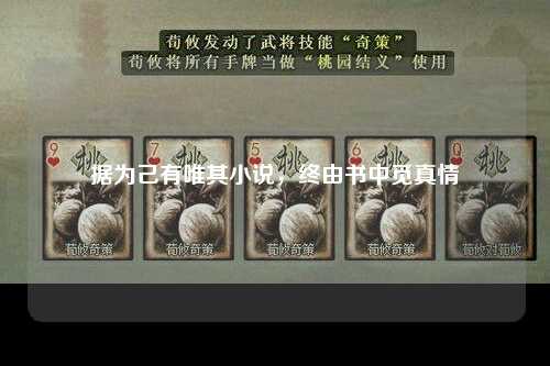 据为己有唯其小说，终由书中觅真情